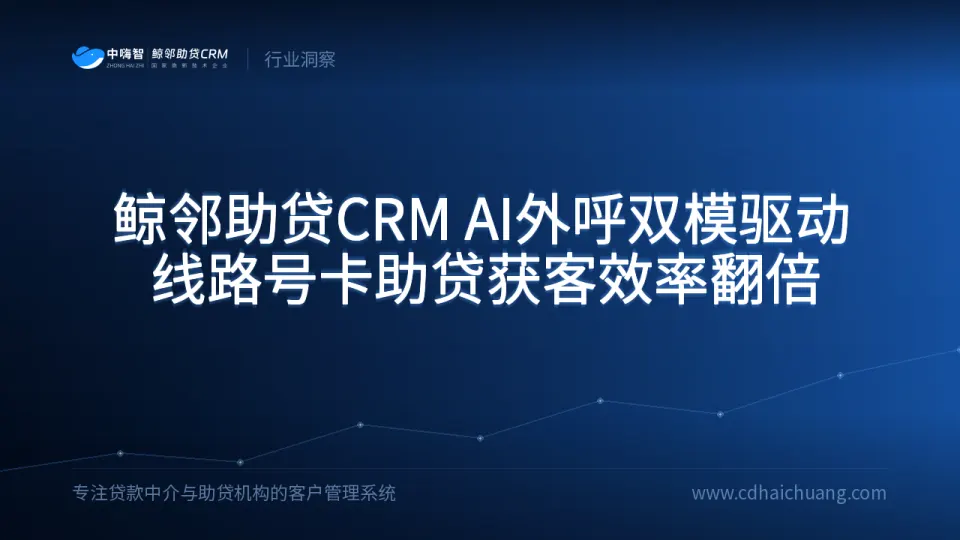 鲸邻助贷CRM AI外呼双模驱动，线路号卡助贷获客效率翻倍